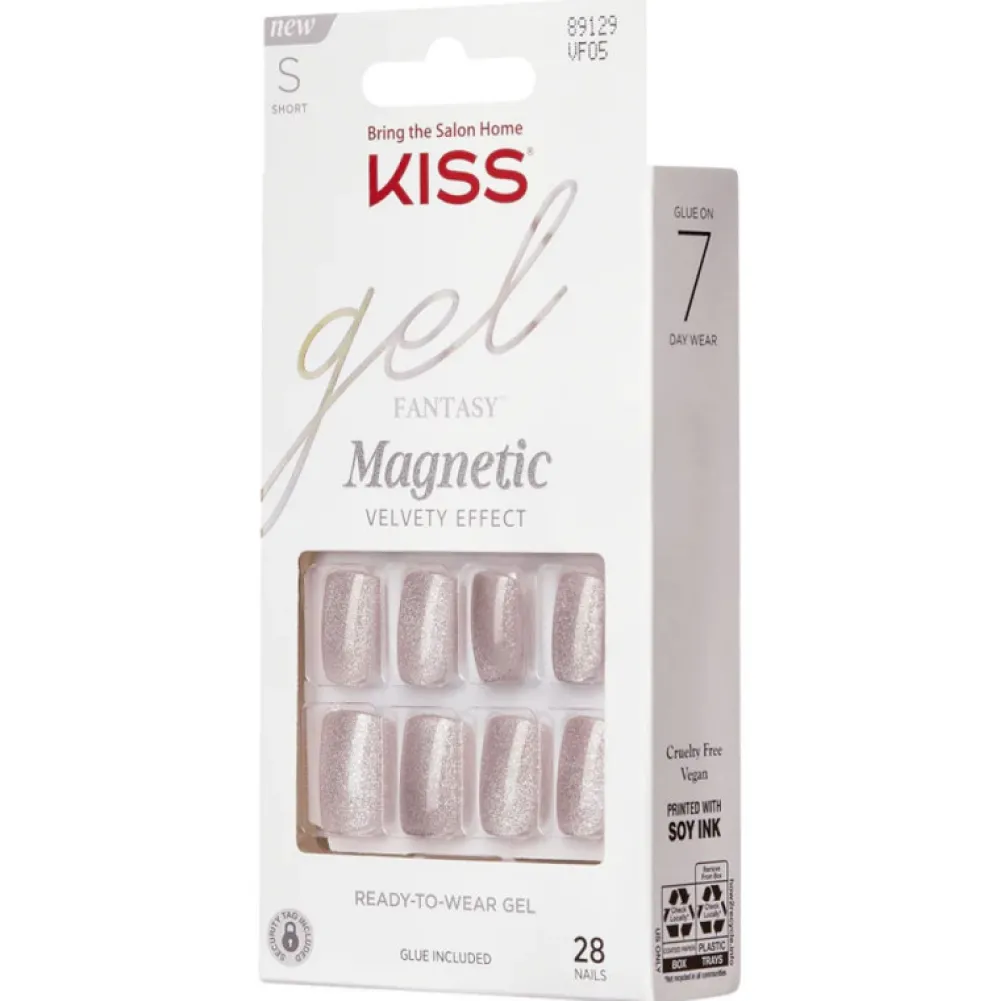 Faux ongles courts - Effet magnetique nude>KISS USA Discount