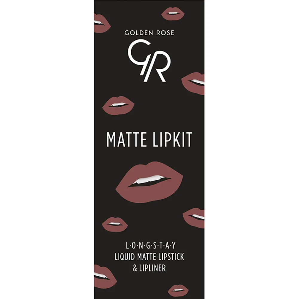 Kit lèvres Matte lipkit - Rose taupe>GOLDEN ROSE New