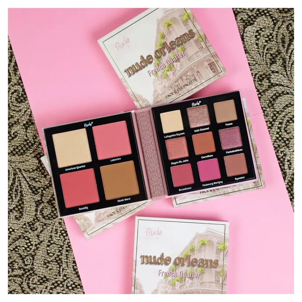 Palette yeux & visage - Nude Orleans>RUDE COSMETICS Discount